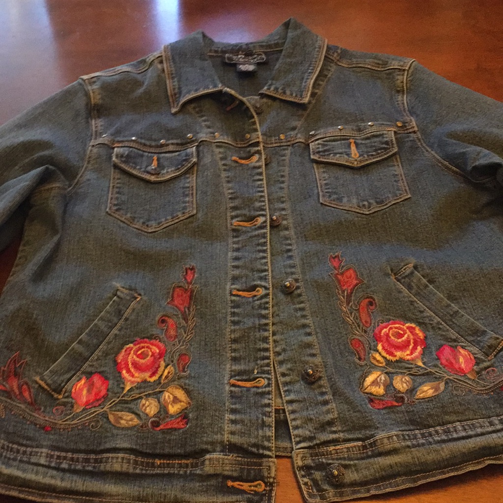 Embroidered Blue Jean Jacket